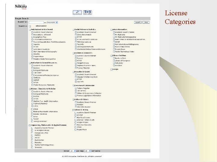 License Categories 