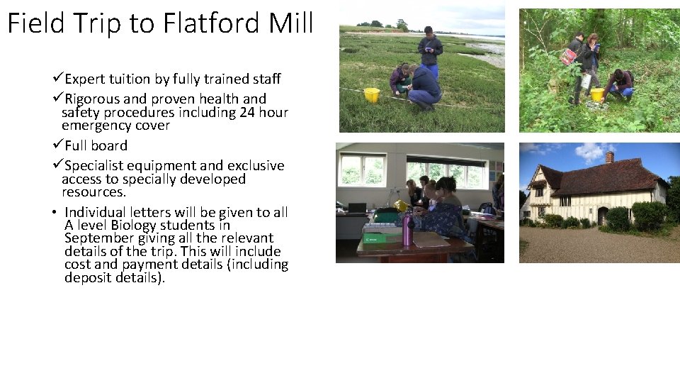 Field Trip to Flatford Mill üExpert tuition by fully trained staff üRigorous and proven