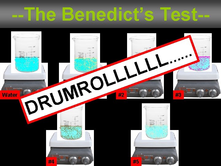 --The Benedict’s Test-- Water L O R M U DR #1 #4 … …