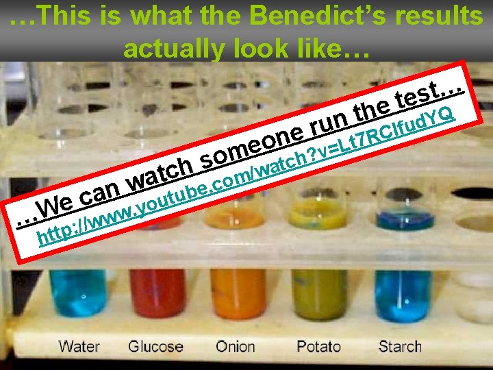 …This is what the Benedict’s results actually look like… r e eon …W /