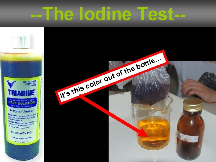 --The Iodine Test-… t u o or t s ’ t I h l