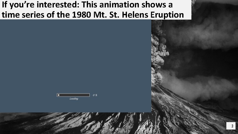 If you’re interested: This animation shows a time series of the 1980 Mt. St.