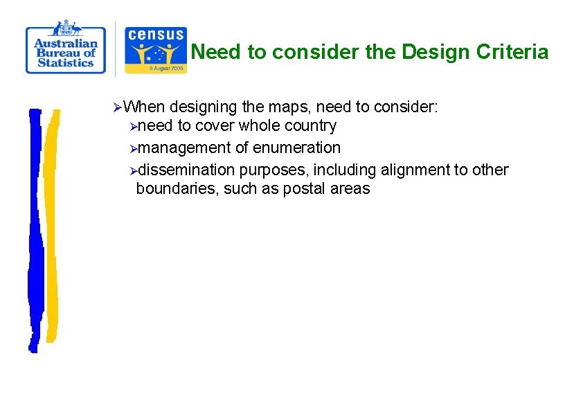 Need to consider the Design Criteria ØWhen designing the maps, need to consider: Øneed