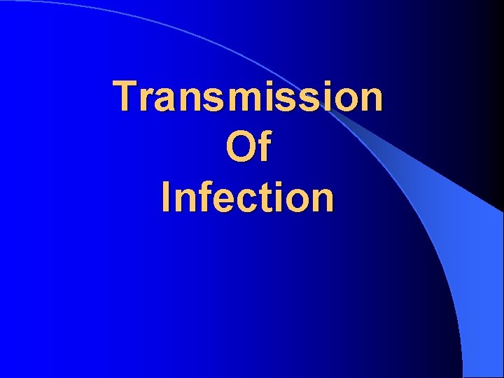 Transmission Of Infection 