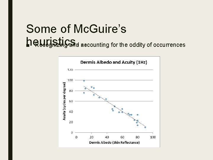 Some of Mc. Guire’s heuristics… ■ Recognizing and accounting for the oddity of occurrences