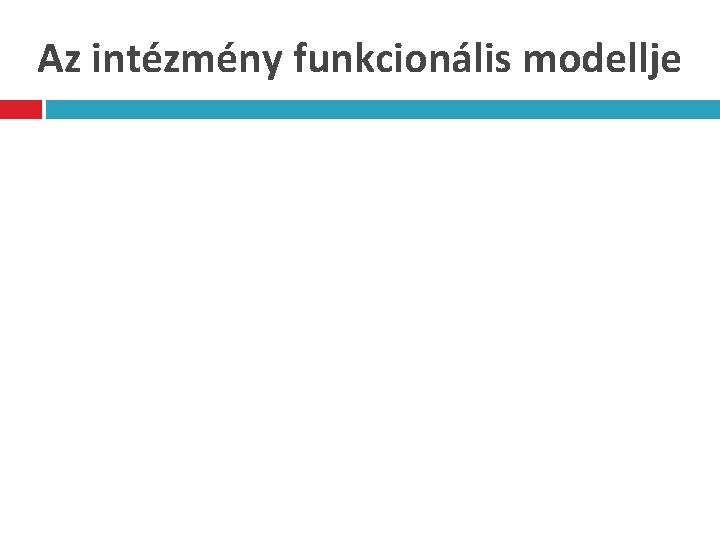 Az intézmény funkcionális modellje 