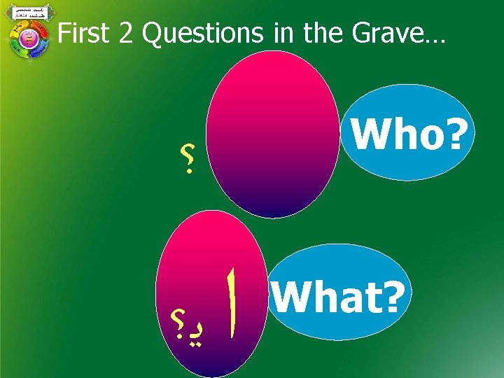 First 2 Questions in the Grave… Who? ؟ ﻳ؟ ﺍ What? 