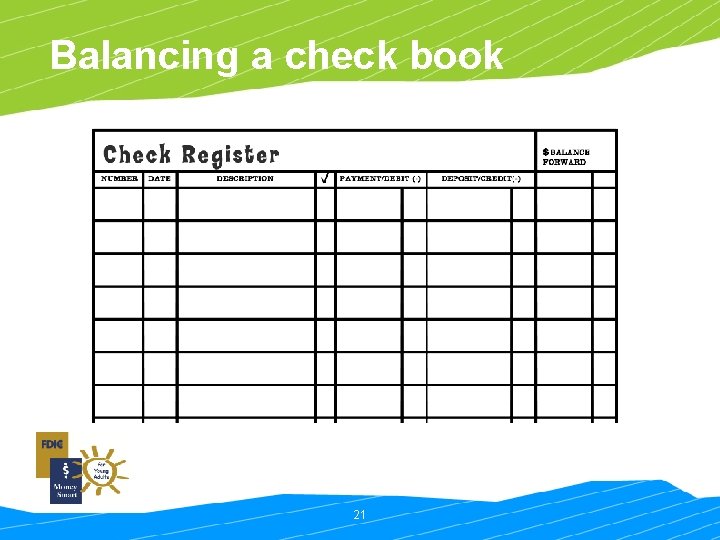 Balancing a check book 21 