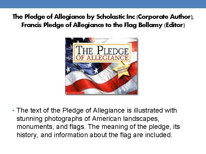 The Pledge of Allegiance by Scholastic Inc (Corporate Author), Francis Pledge of Allegiance to