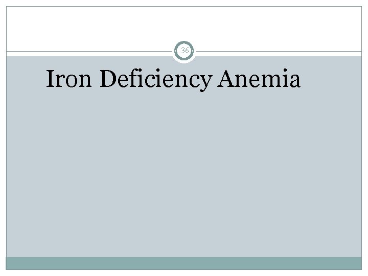 36 Iron Deficiency Anemia 