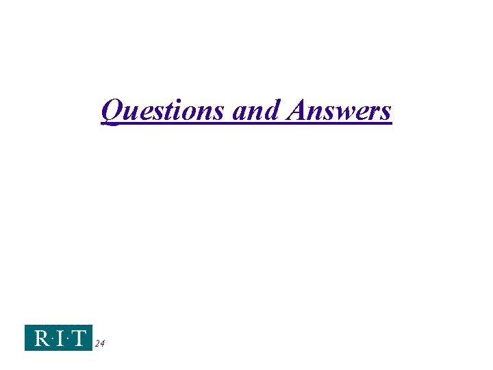 Questions and Answers 24 