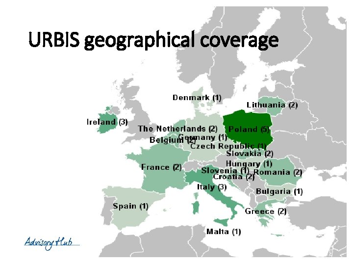 URBIS geographical coverage 