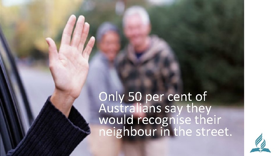 Only 50 per cent of Australians say they would recognise their neighbour in the