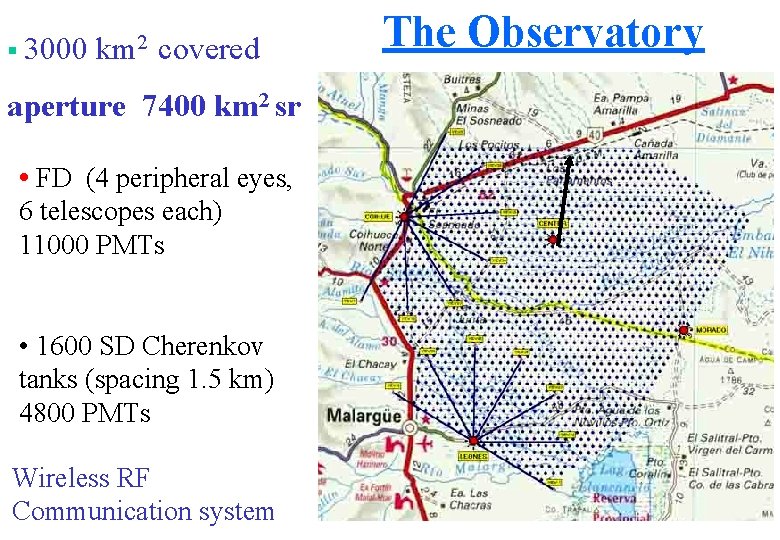 § 3000 km 2 covered aperture 7400 km 2 sr • FD (4 peripheral