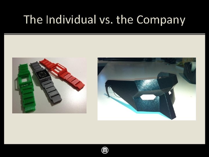 The Individual vs. the Company 