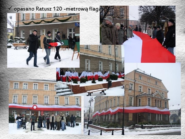 ü opasano Ratusz 120 -metrową flagą 