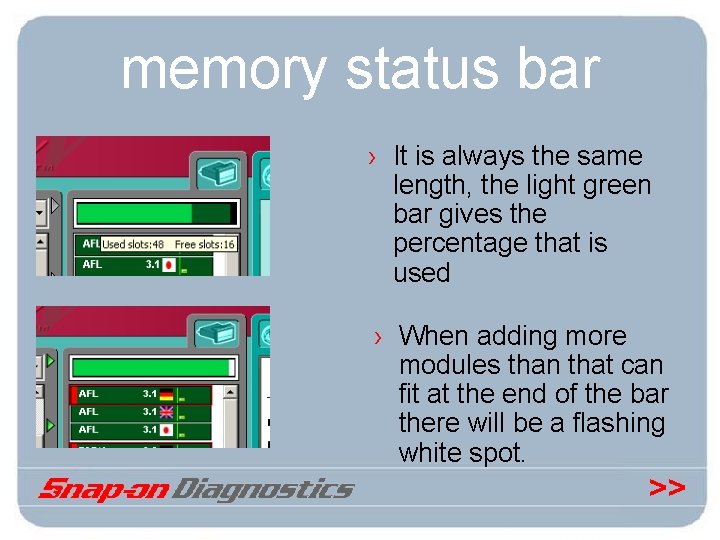 memory status bar › It is always the same length, the light green bar