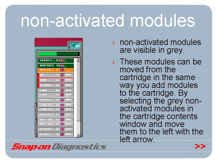 non-activated modules › non-activated modules are visible in grey. › These modules can be