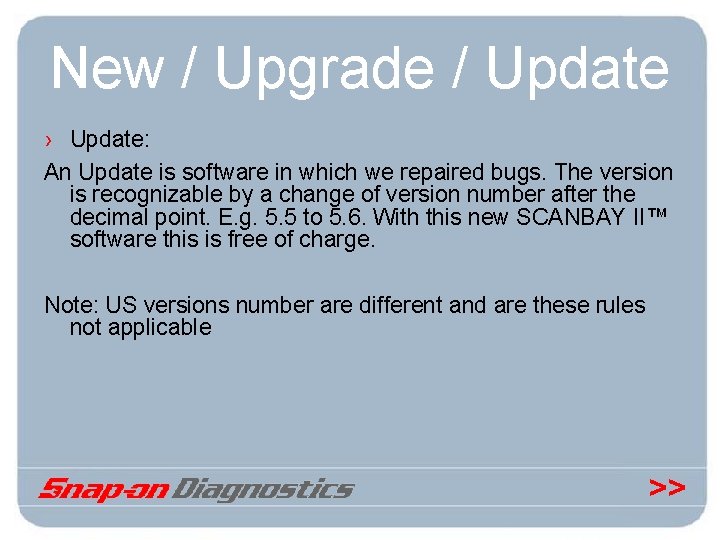 New / Upgrade / Update › Update: An Update is software in which we