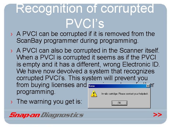 Recognition of corrupted PVCI’s › A PVCI can be corrupted if it is removed