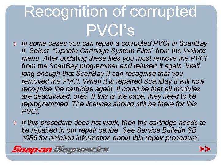 Recognition of corrupted PVCI’s › In some cases you can repair a corrupted PVCI