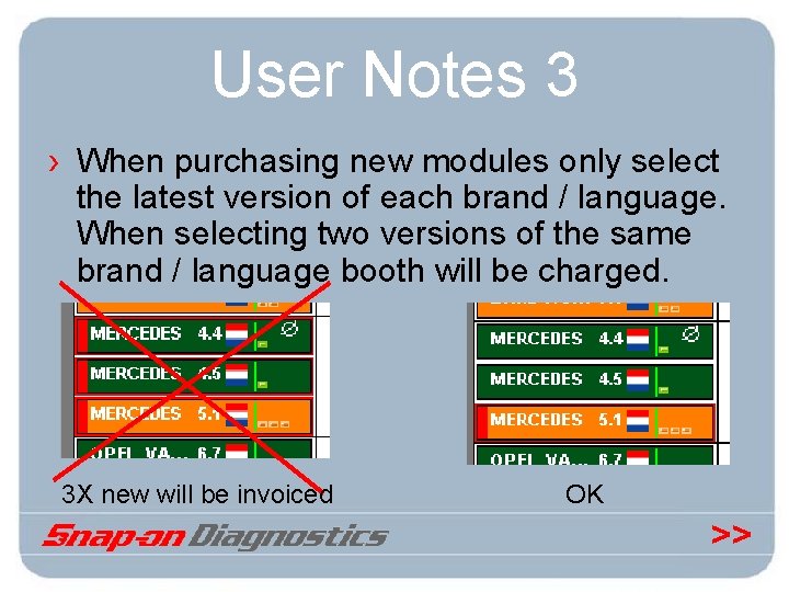 User Notes 3 › When purchasing new modules only select the latest version of