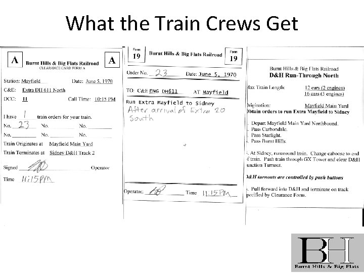 What the Train Crews Get 