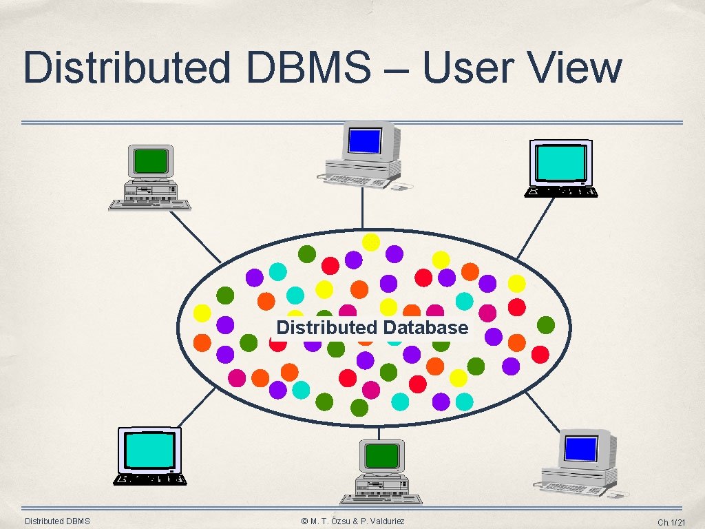 Distributed DBMS – User View Distributed Database Distributed DBMS © M. T. Özsu &