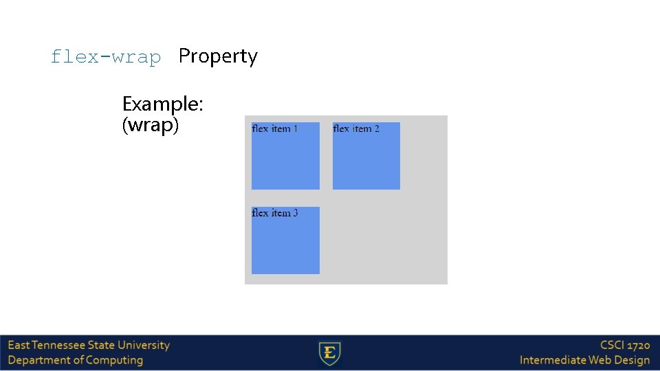 flex-wrap Property Example: (wrap) 
