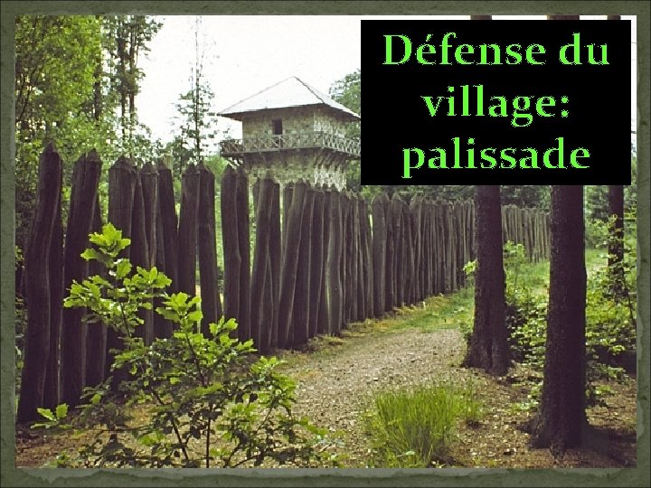 Défense du village: palissade 