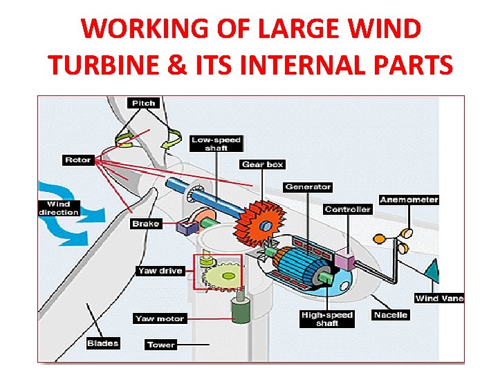 WORKING OF LARGE WIND TURBINE & ITS INTERNAL PARTS 