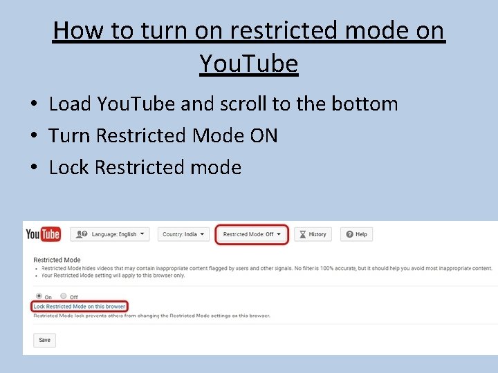 How to turn on restricted mode on You. Tube • Load You. Tube and