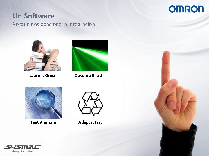 Un Software Porque nos apasiona la integración… Learn it Once Develop it fast Test
