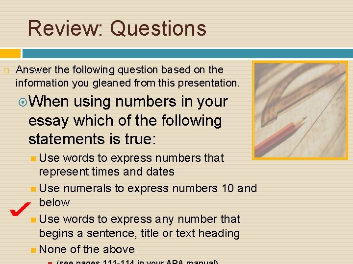 Review: Questions Answer the following question based on the information you gleaned from this