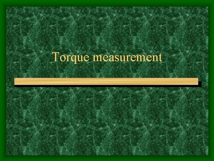 Torque measurement 