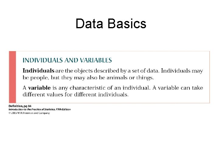 Data Basics 