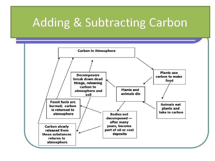 Adding & Subtracting Carbon 