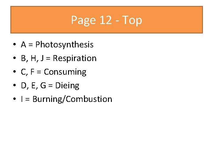 Page 12 - Top • • • A = Photosynthesis B, H, J =