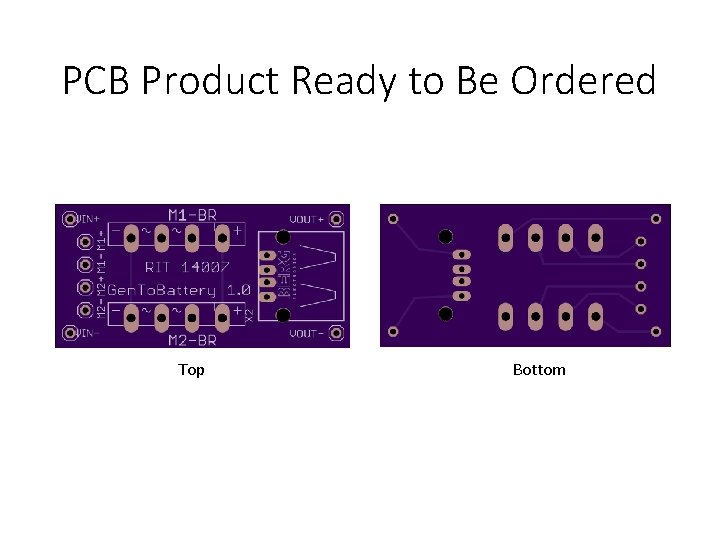 PCB Product Ready to Be Ordered Top Bottom 