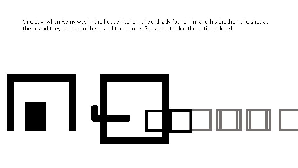 One day, when Remy was in the house kitchen, the old lady found him