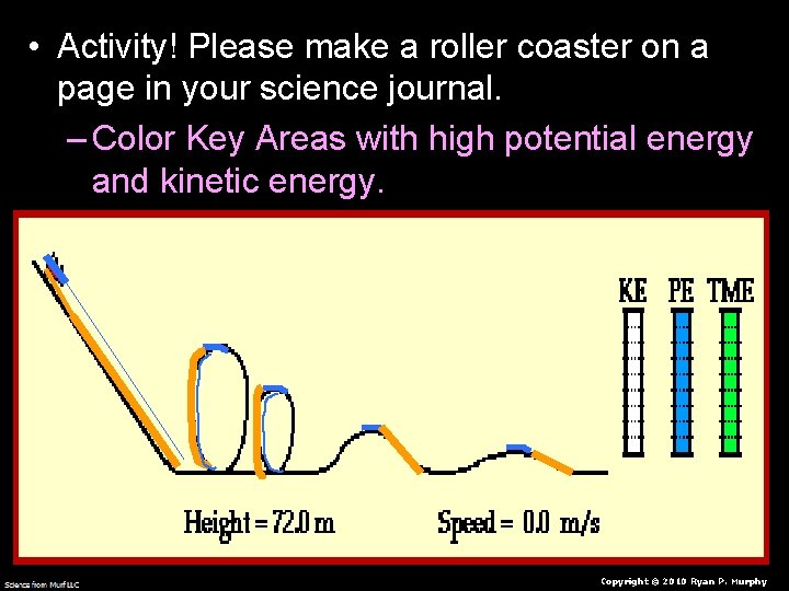  • Activity! Please make a roller coaster on a page in your science