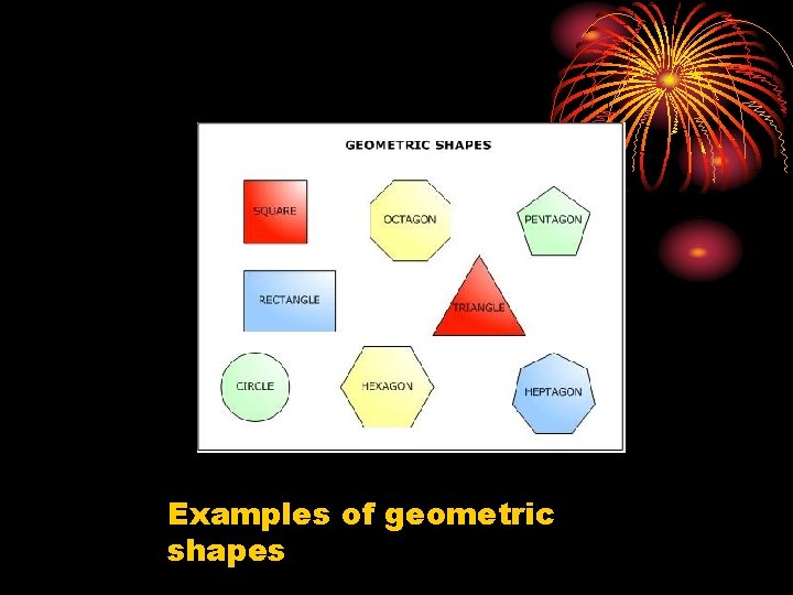 Examples of geometric shapes 