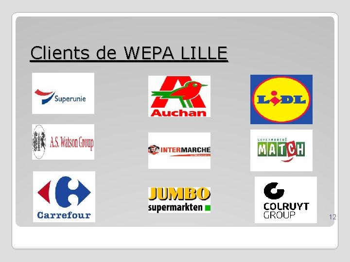 Clients de WEPA LILLE 12 