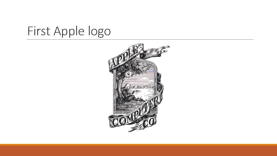 First Apple logo  First Apple logo