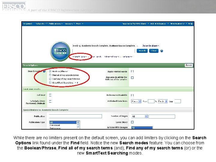 While there are no limiters present on the default screen, you can add limiters