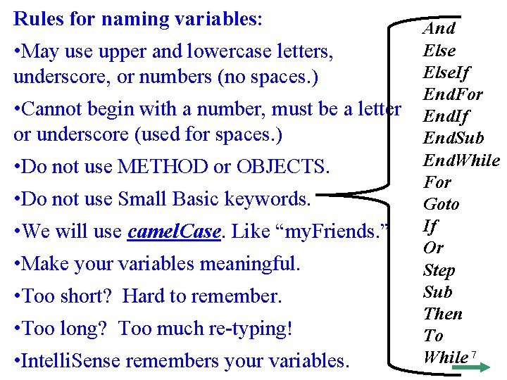 Chapter 4 Using Variables 1 LESSON What is