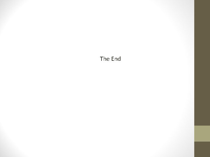 The End 