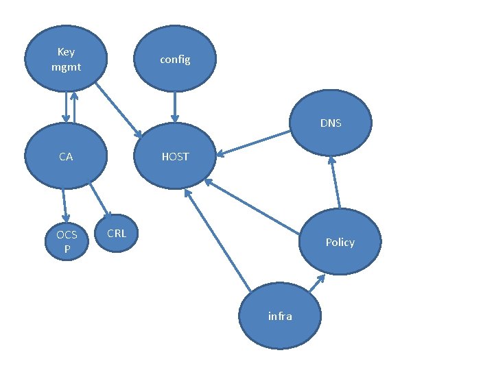 Key mgmt config DNS CA OCS P HOST CRL Policy infra 