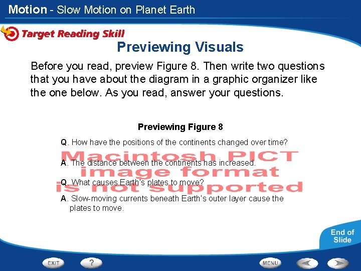 Motion - Slow Motion on Planet Earth Previewing Visuals Before you read, preview Figure