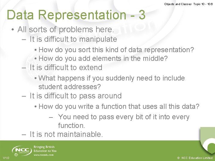 Objects and Classes Topic 10 - 10. 6 Data Representation - 3 • All Objects and Classes Topic 10 - 10. 6 Data Representation - 3 • All